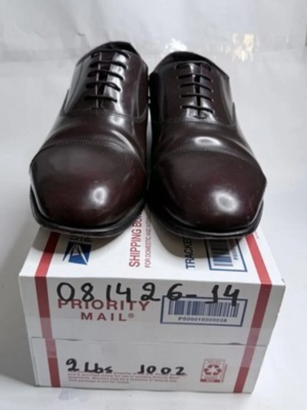 Florsheim Lexington Cap Toe Oxford Shoes Burgundy Leather Mens 12W